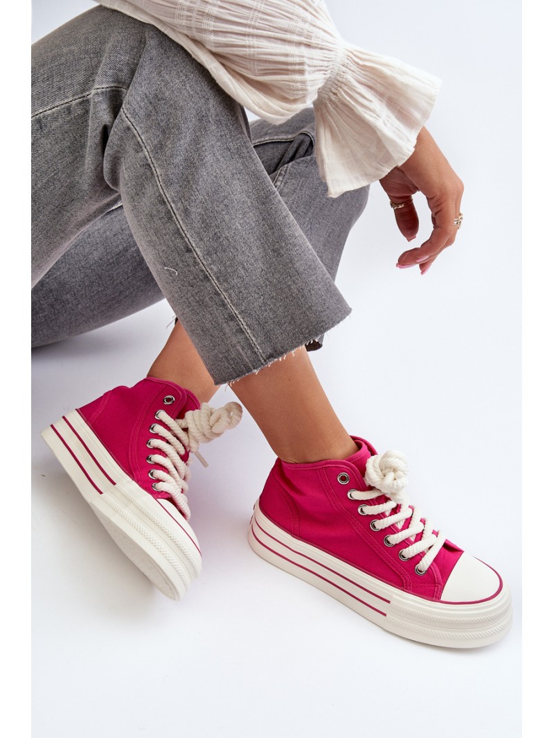 Women's Platform Sneakers Fuchsia Aineri