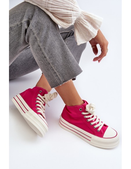 Women's Platform Sneakers Fuchsia Aineri