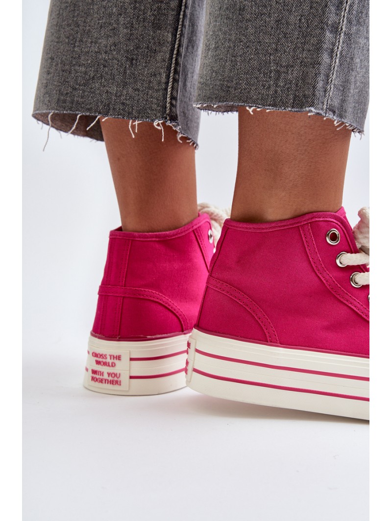 Women's Platform Sneakers Fuchsia Aineri