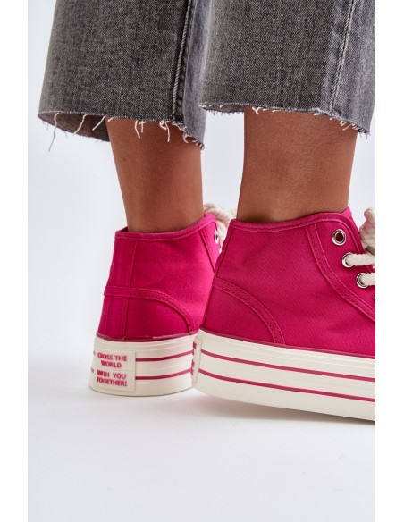 Women's Platform Sneakers Fuchsia Aineri
