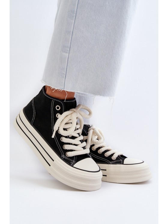 Women's Platform Sneakers Black Aineri 2