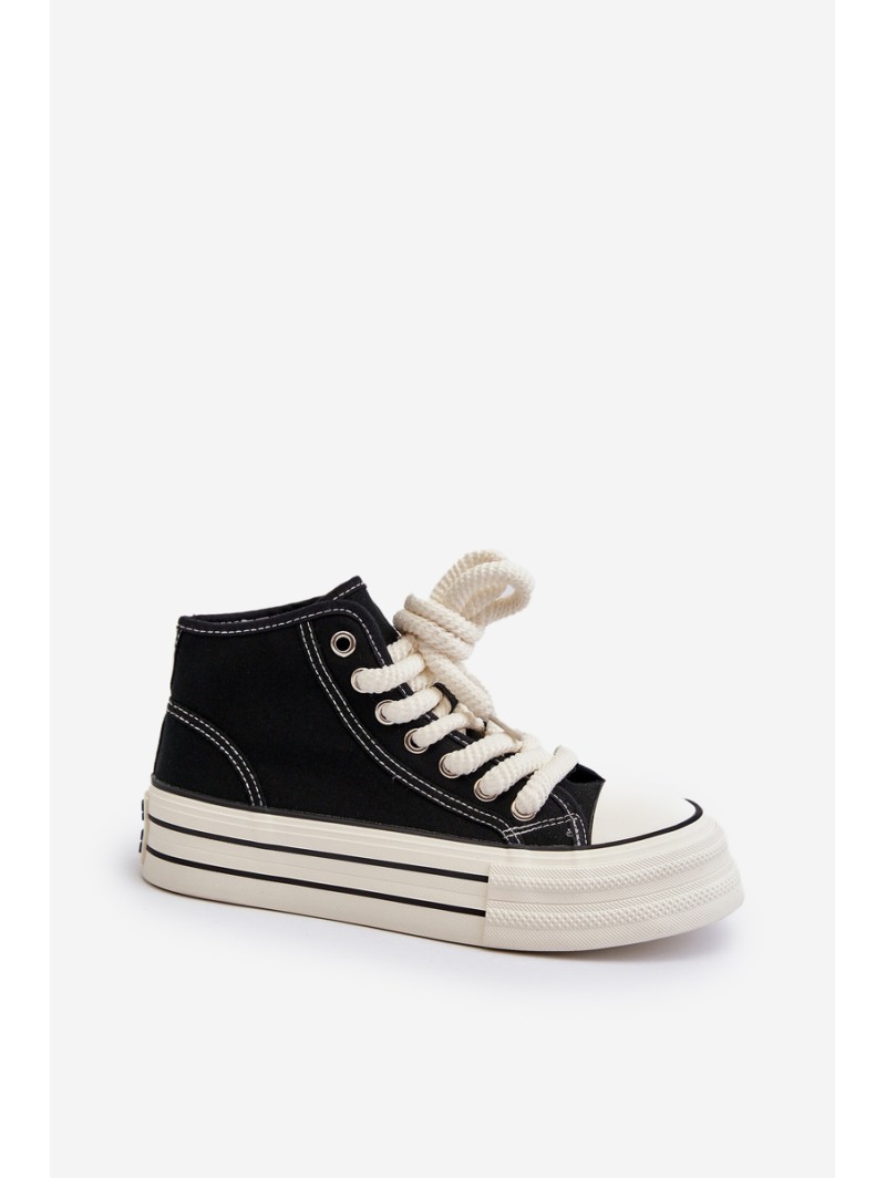 Women's Platform Sneakers Black Aineri