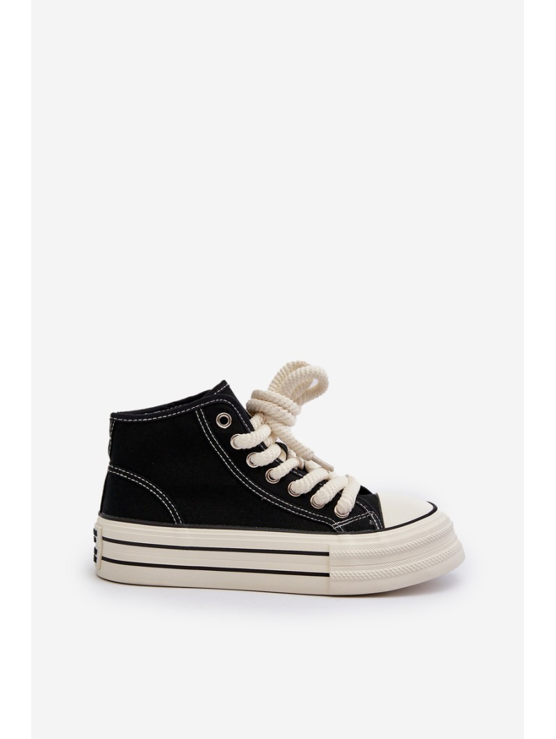 Women's Platform Sneakers Black Aineri