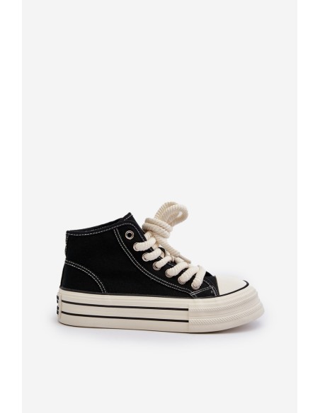 Women's Platform Sneakers Black Aineri
