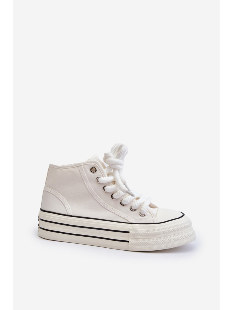 Women's platform sneakers white Aineri