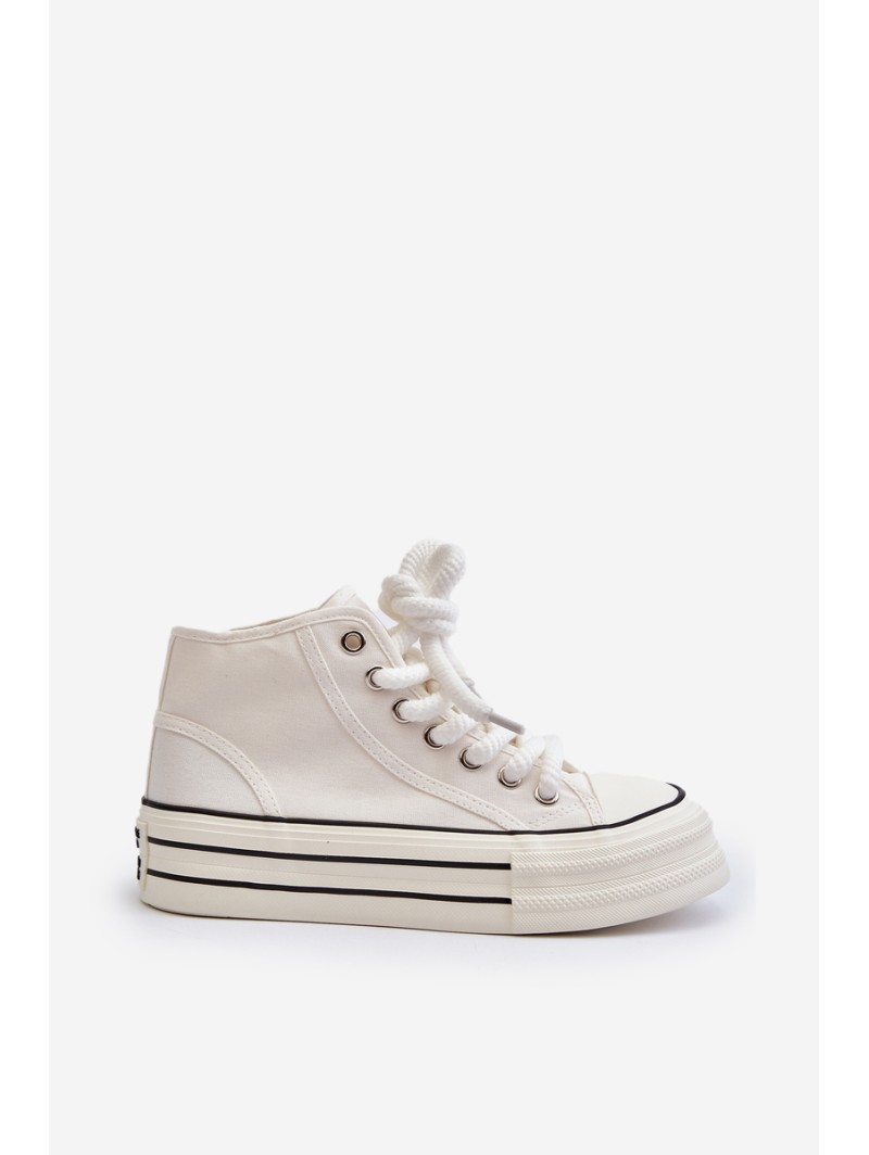 Women's platform sneakers white Aineri