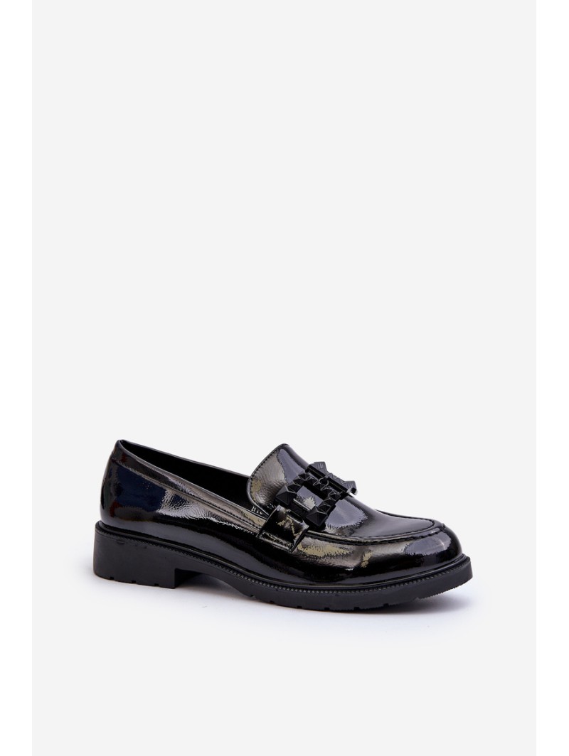 Lacquered Women's Moccasins with Ornament S.Barski HY371A