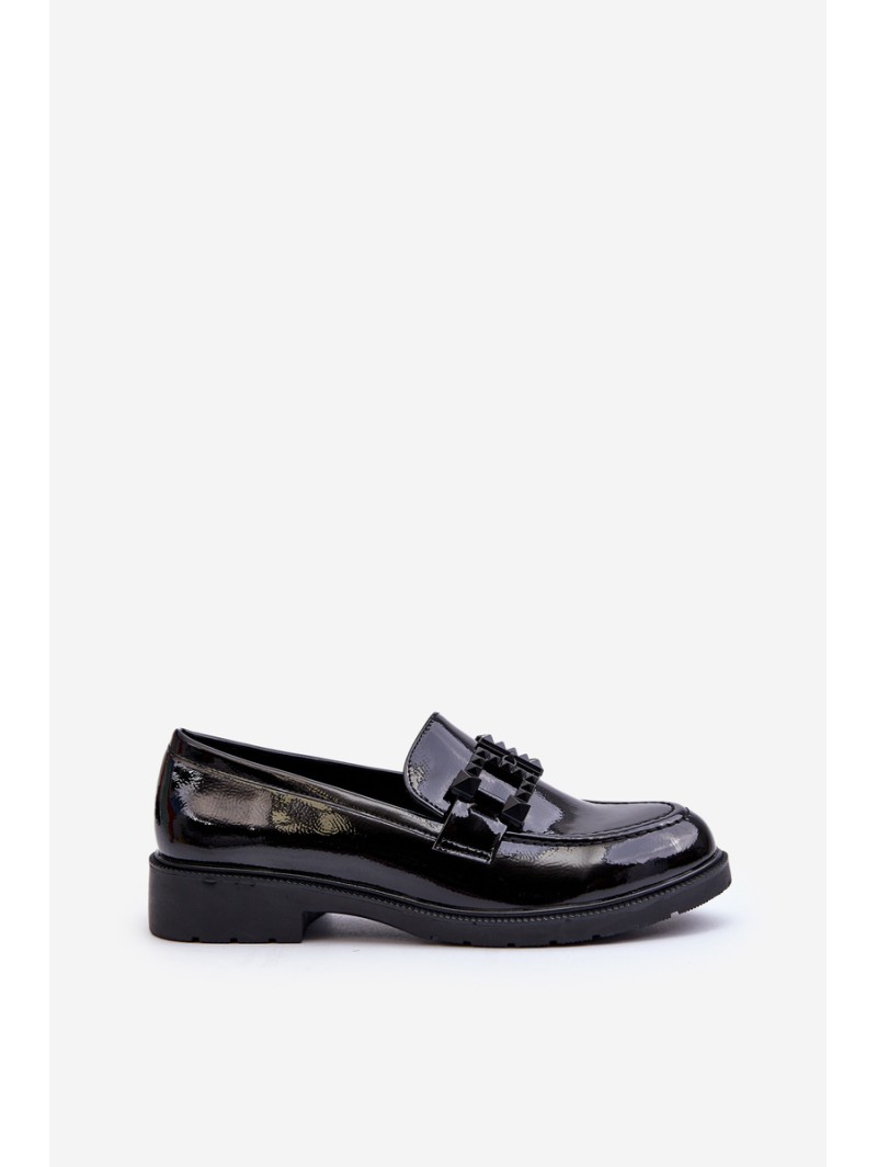Lacquered Women's Moccasins with Ornament S.Barski HY371A