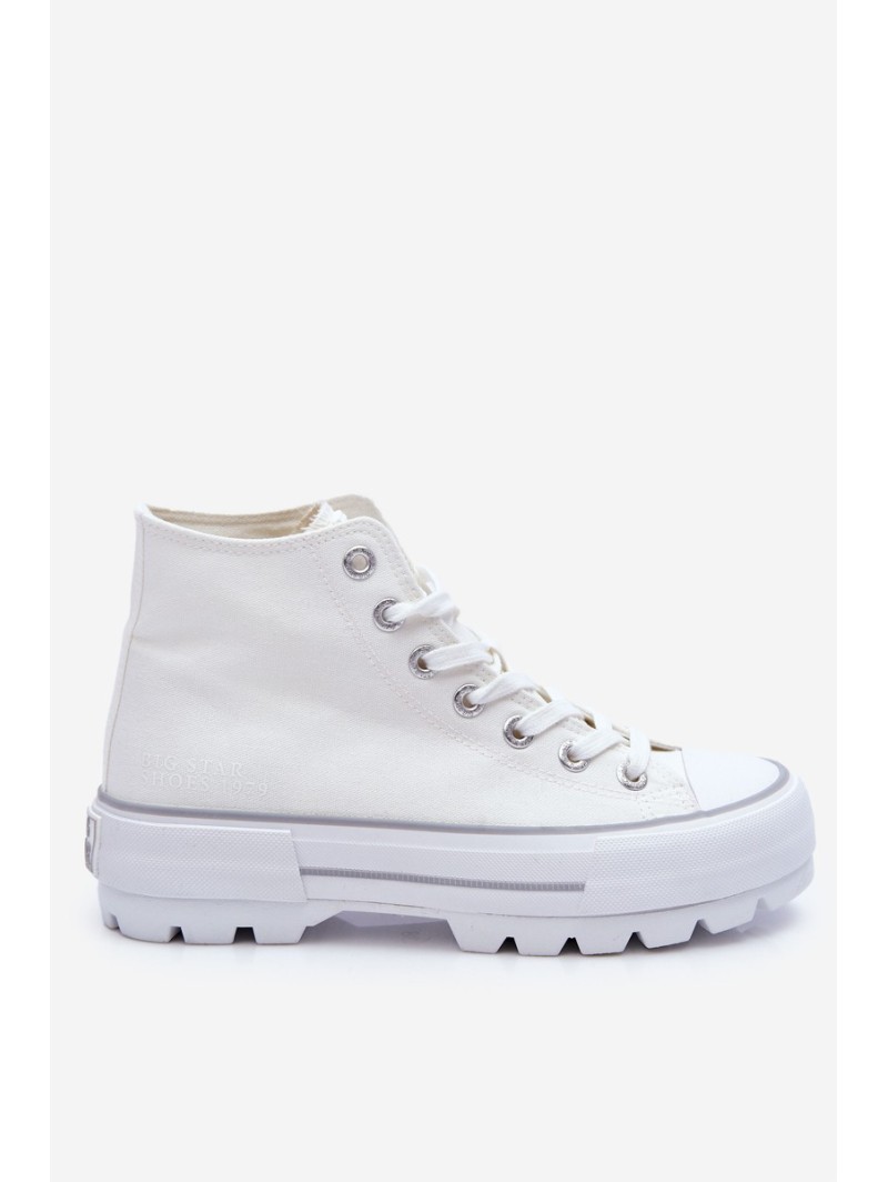 High Fabric Platform Sneakers Big Star LL274156 White