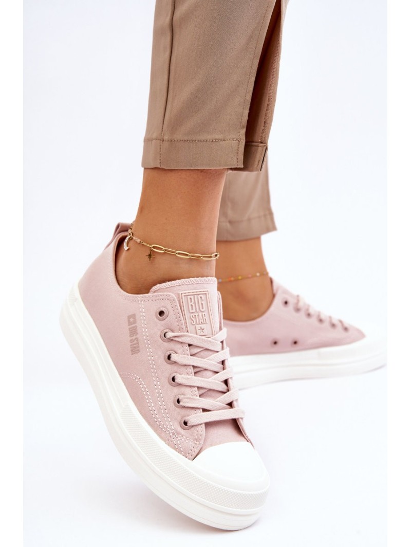 Big Star Low Lace-up Sneakers LL274970 Nude