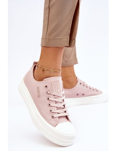 Big Star Low Lace-up Sneakers LL274970 Nude