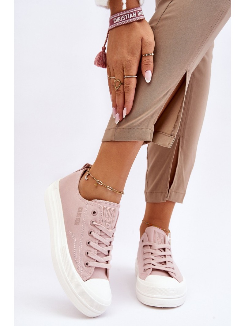 Big Star Low Lace-up Sneakers LL274970 Nude