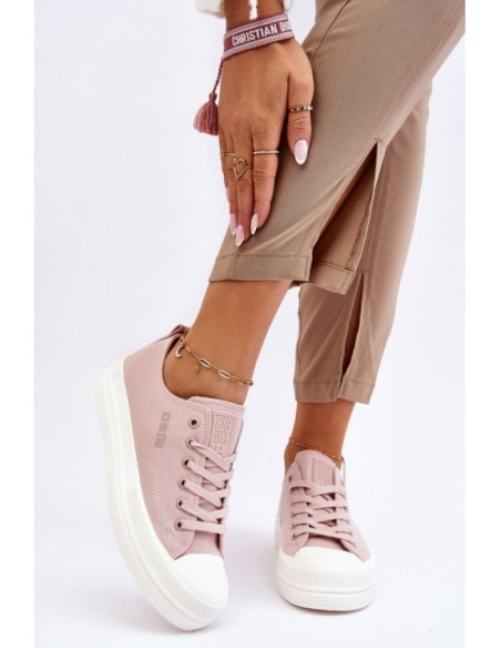 Big Star Low Lace-up Sneakers LL274970 Nude