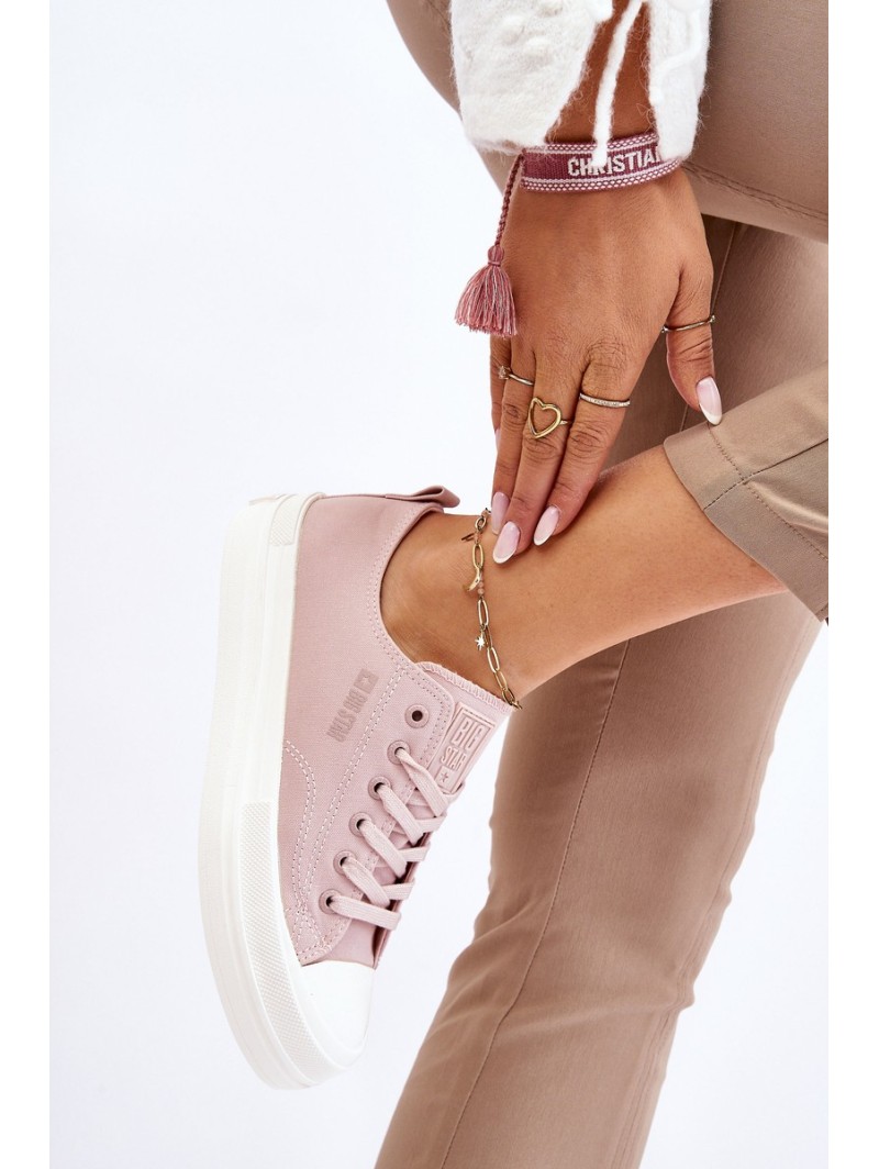 Big Star Low Lace-up Sneakers LL274970 Nude