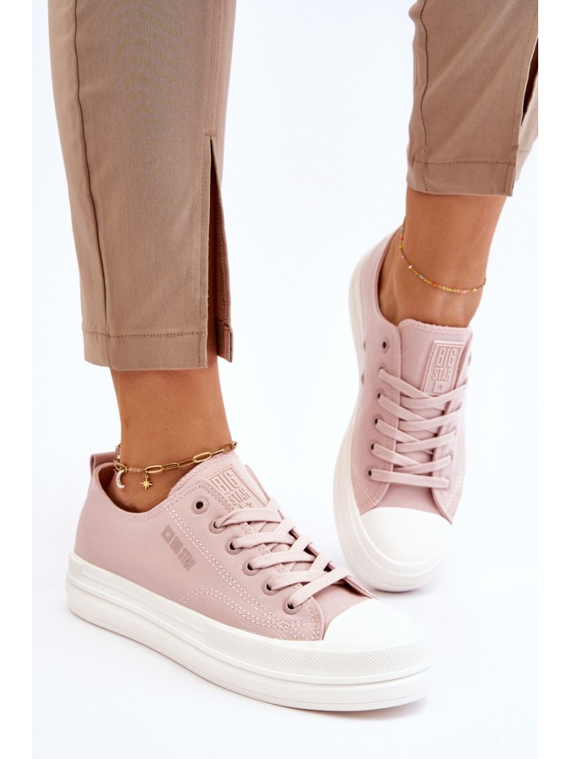 Big Star Low Lace-up Sneakers LL274970 Nude