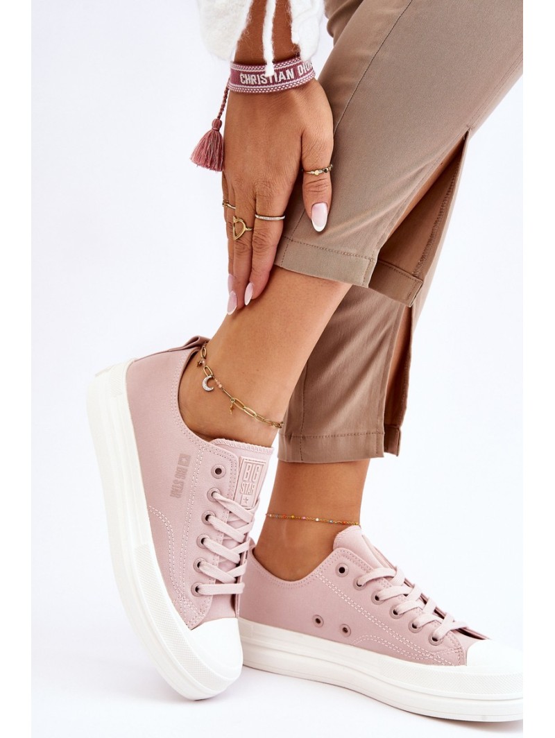 Big Star Low Lace-up Sneakers LL274970 Nude