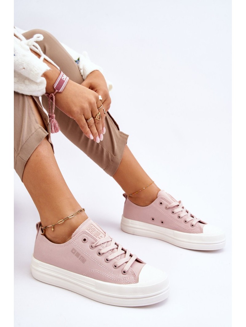 Big Star Low Lace-up Sneakers LL274970 Nude