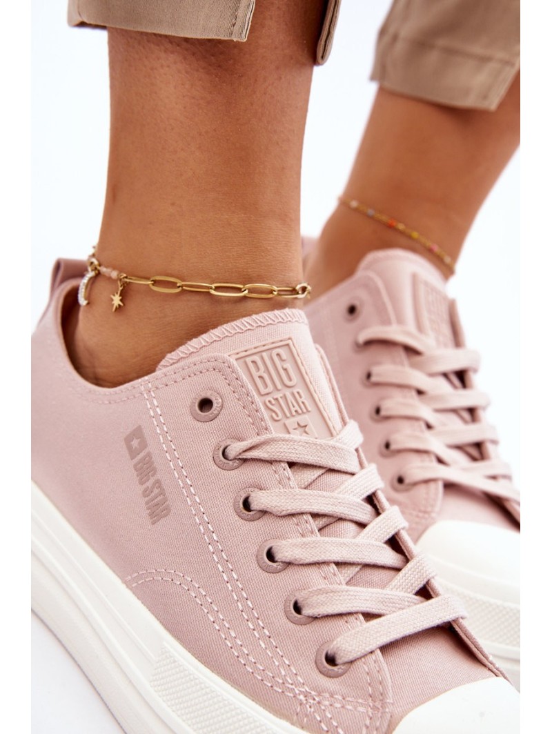 Big Star Low Lace-up Sneakers LL274970 Nude