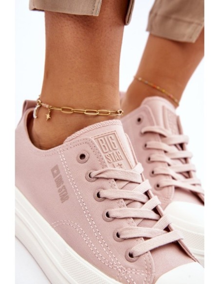 Big Star Low Lace-up Sneakers LL274970 Nude