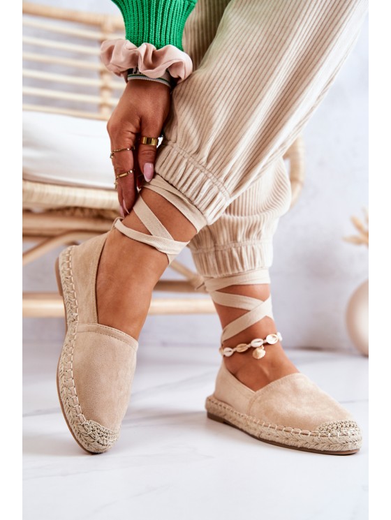 Surištos zomšos Espadrilles Beige Ismanne