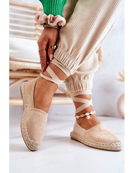 Surištos zomšos Espadrilles Beige Ismanne