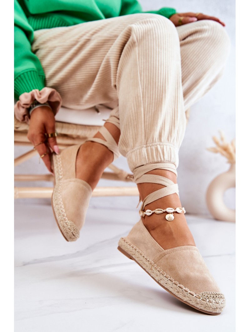 Surištos zomšos Espadrilles Beige Ismanne