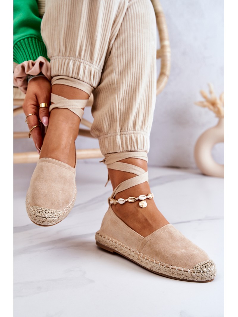 Surištos zomšos Espadrilles Beige Ismanne