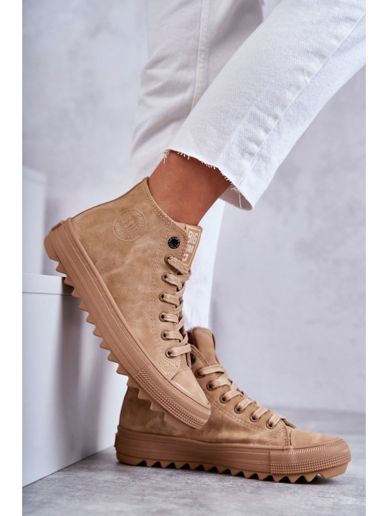 Women's Sneakers Big Star High Warm Camel GG274072