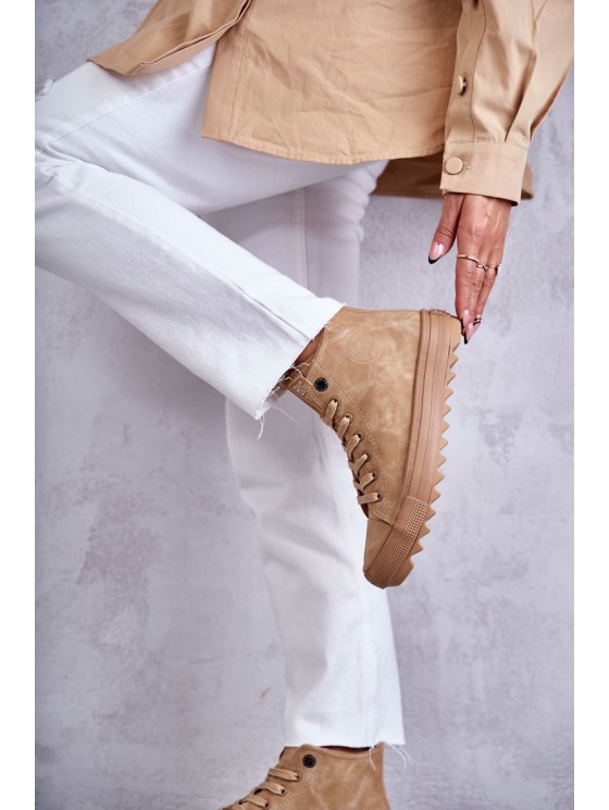 Women's Sneakers Big Star High Warm Camel GG274072 2