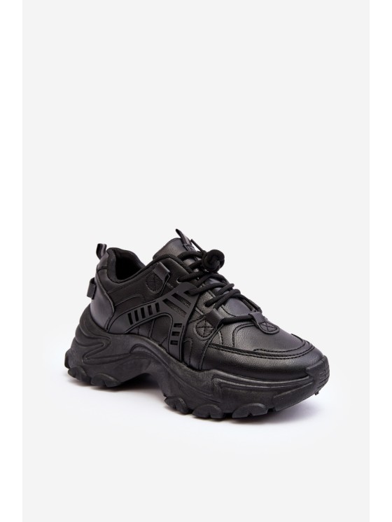 Women's Chunky Sports Sneakers Black Toderus