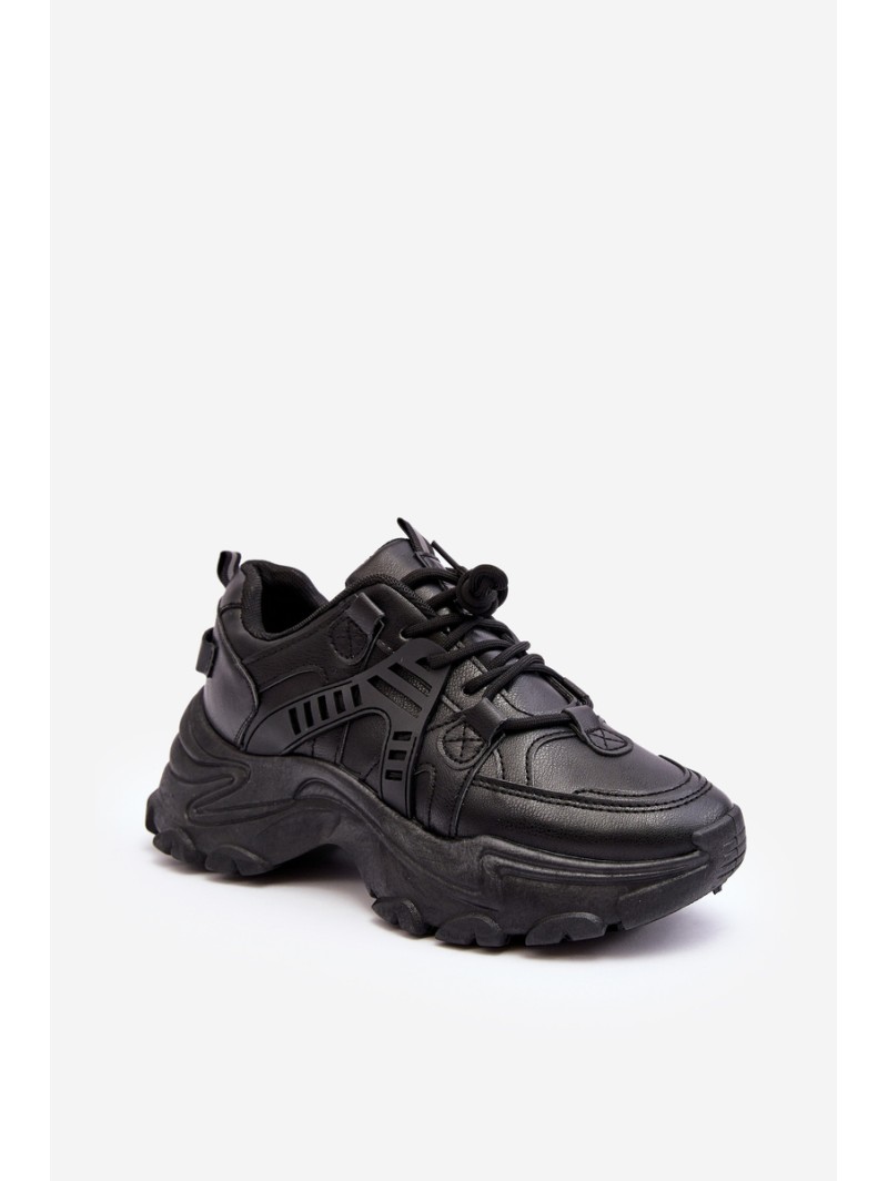 Women's Chunky Sports Sneakers Black Toderus