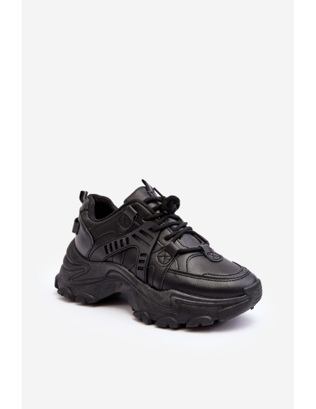 Women's Chunky Sports Sneakers Black Toderus