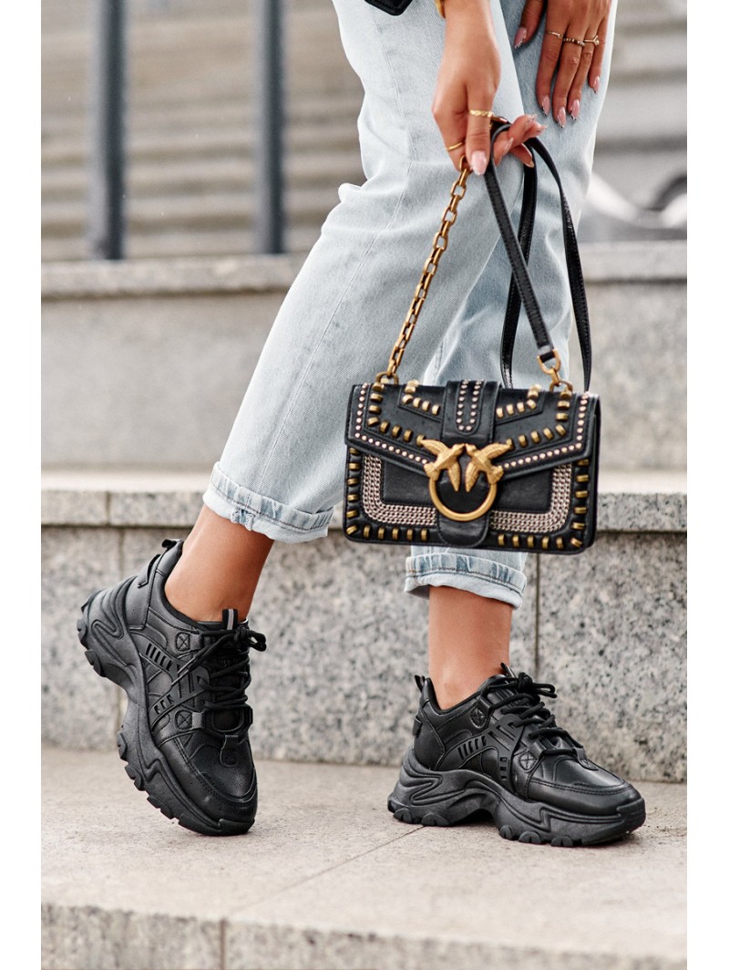 Women's Chunky Sports Sneakers Black Toderus