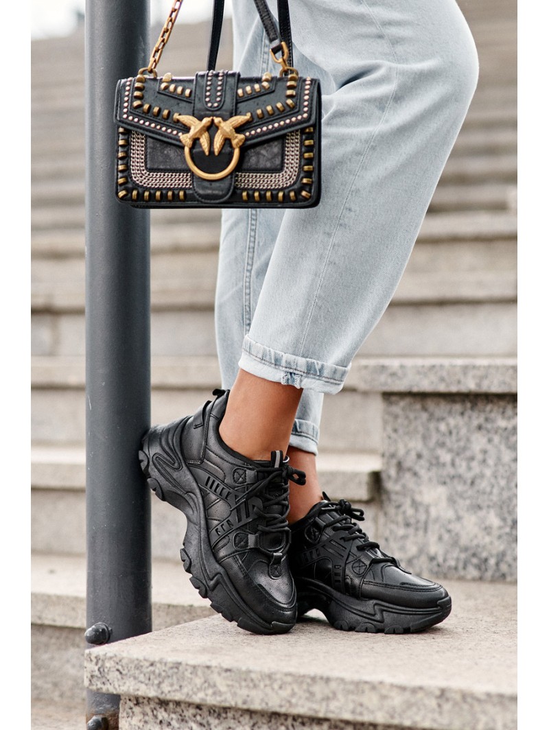 Women's Chunky Sports Sneakers Black Toderus
