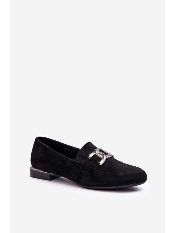 Women's Moccasins with Embellishment Black Camilena