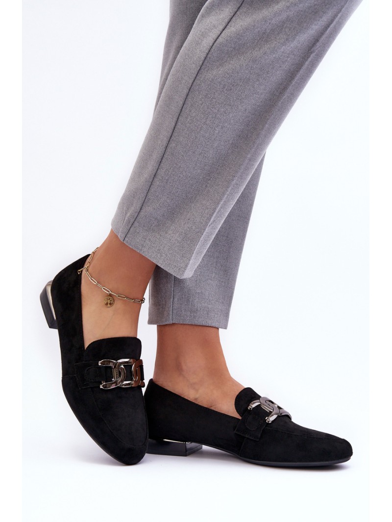 Women's Moccasins with Embellishment Black Camilena