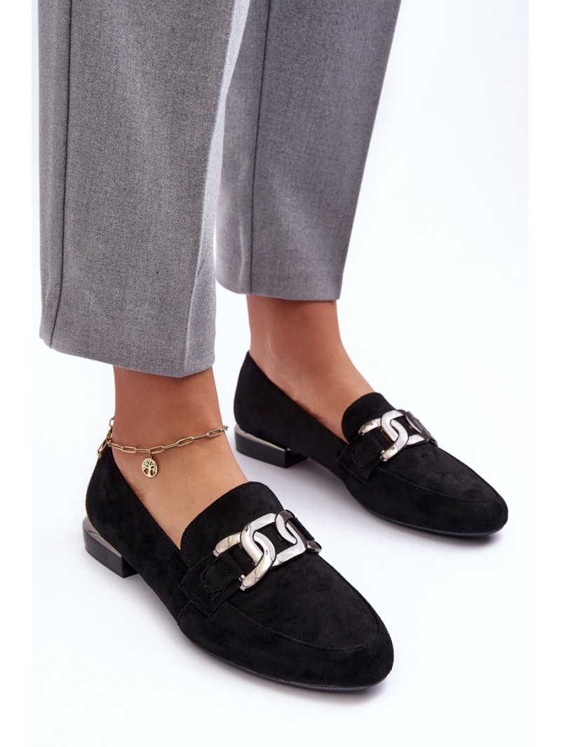 Women's Moccasins with Embellishment Black Camilena