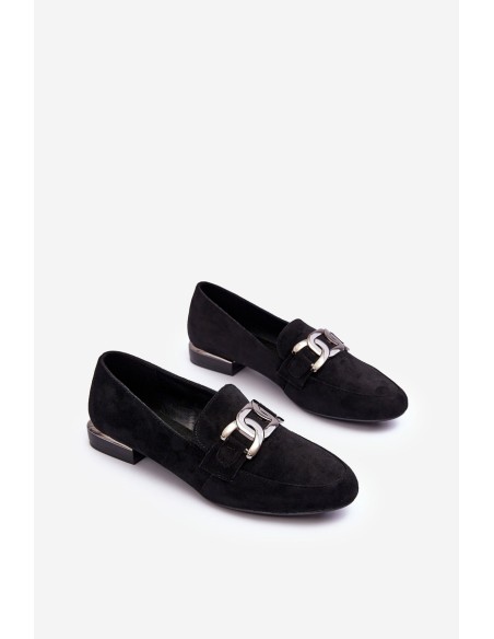 Women's Moccasins with Embellishment Black Camilena