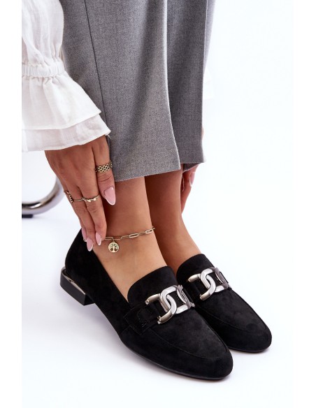 Women's Moccasins with Embellishment Black Camilena