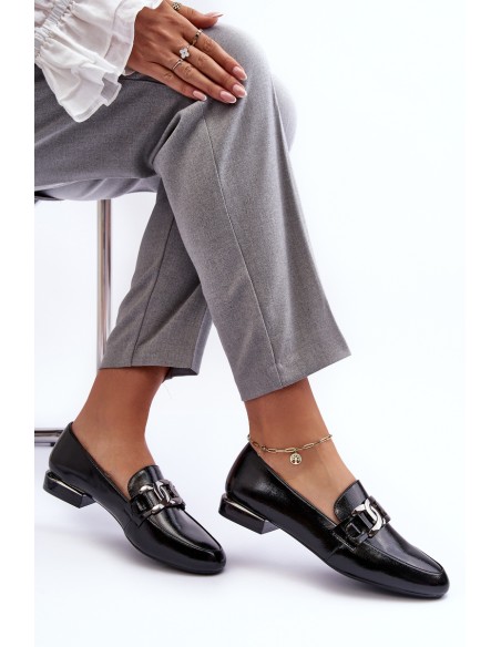 Women's Moccasins with Embellishment Black Camilena