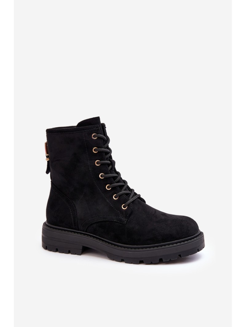 Women's Zip Up Ankle Boots Black Ninsuni