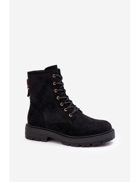 Women's Zip Up Ankle Boots Black Ninsuni