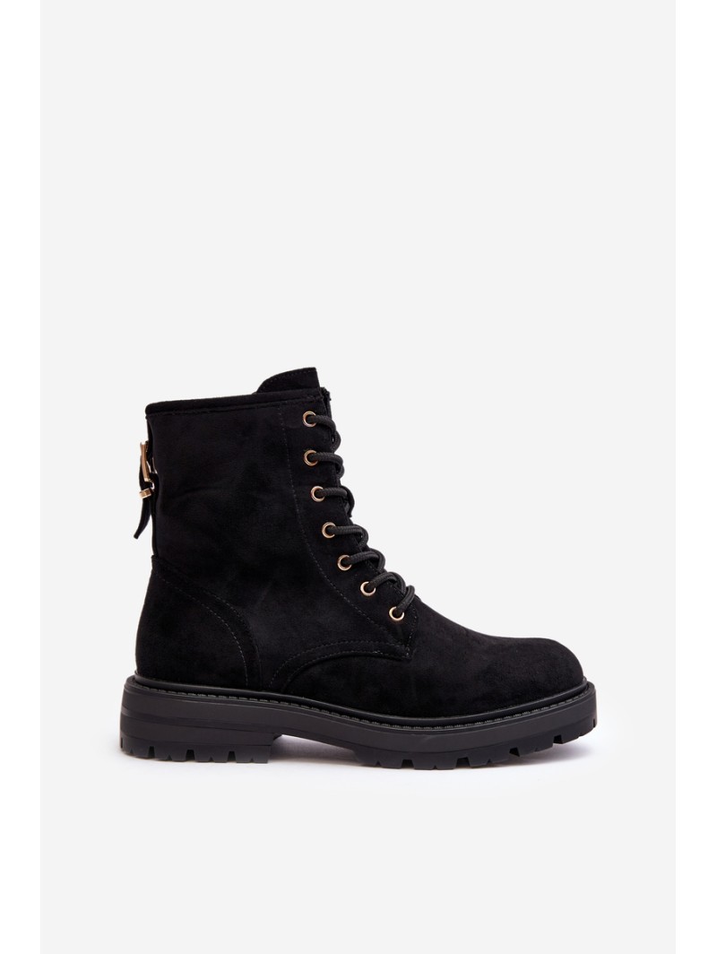 Women's Zip Up Ankle Boots Black Ninsuni