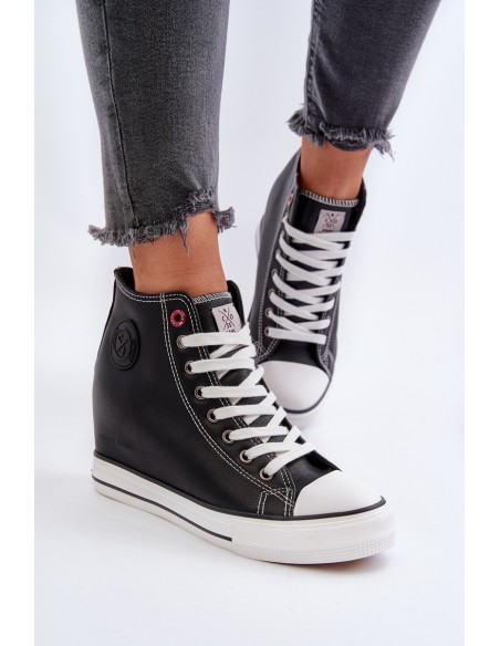 Women's Wedge Sneakers Cross Jeans NN2R4005 Black
