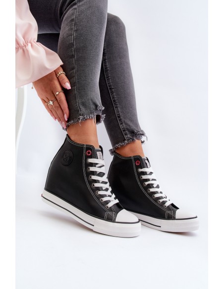 Women's Wedge Sneakers Cross Jeans NN2R4005 Black