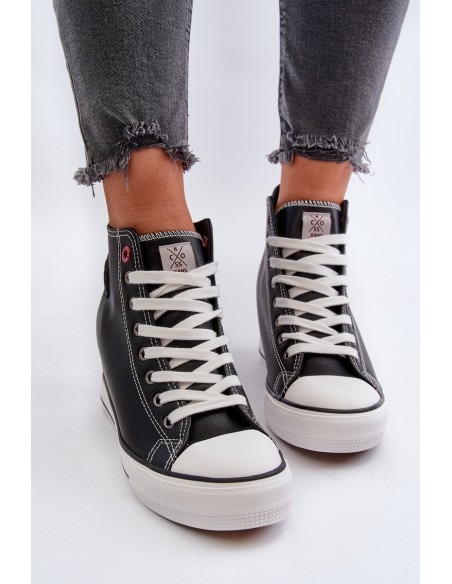 Women's Wedge Sneakers Cross Jeans NN2R4005 Black