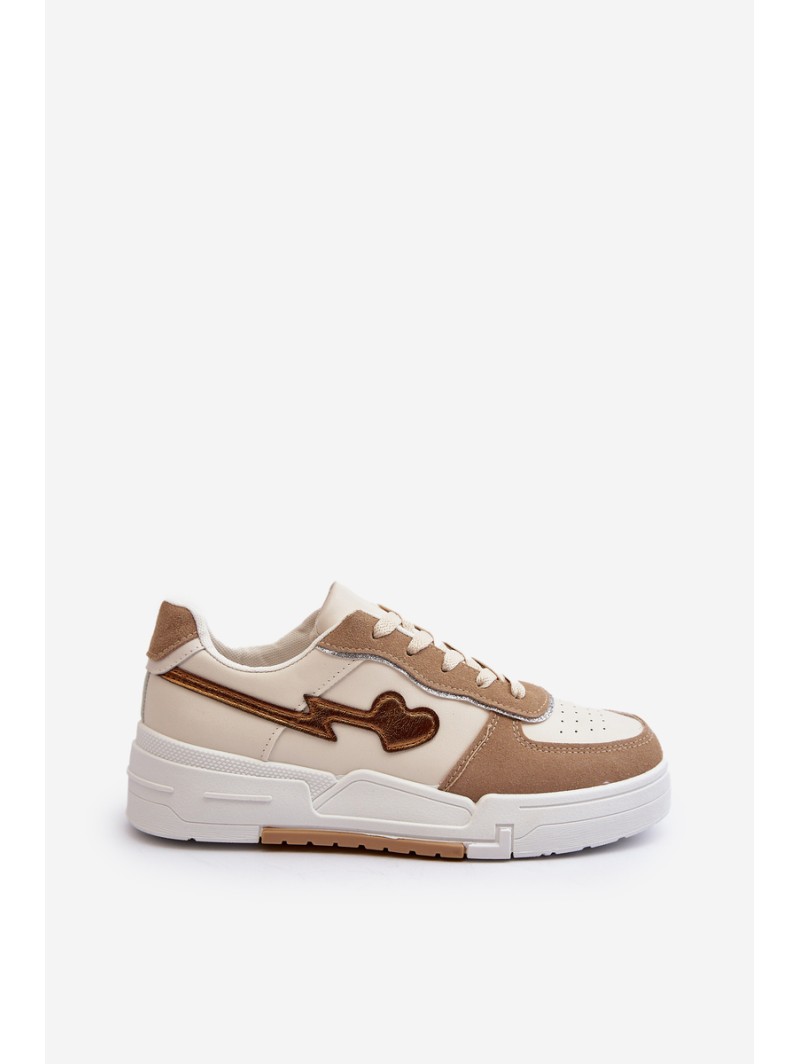 Women's platform sneakers in beige Zeparine