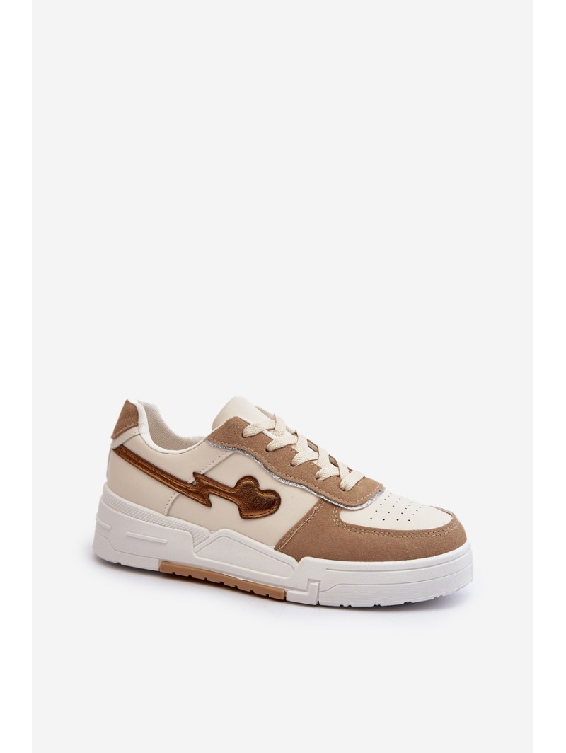 Women's platform sneakers in beige Zeparine