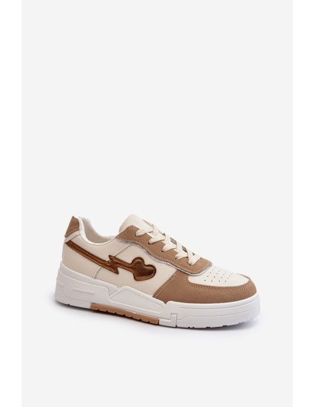 Women's platform sneakers in beige Zeparine