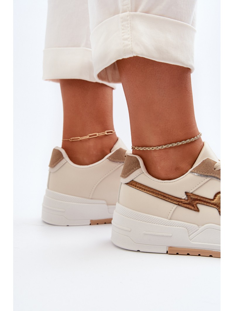 Women's platform sneakers in beige Zeparine